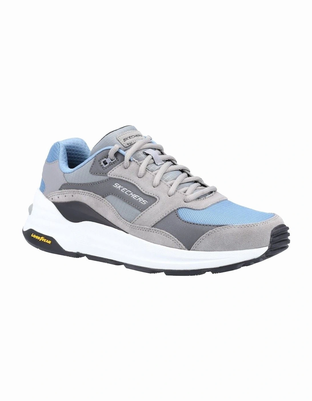 Global Jogger Leather Men's Grey/Blue Trainers, 5 of 4