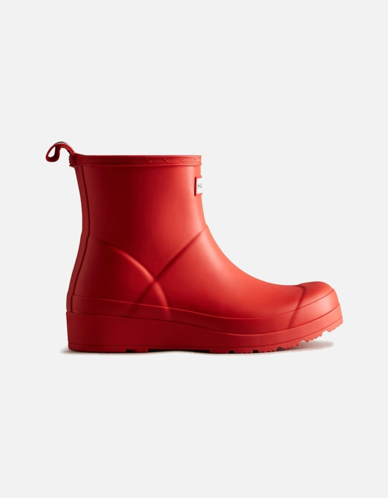 Play Short Rubber Women's Logo Red Wellington Boots