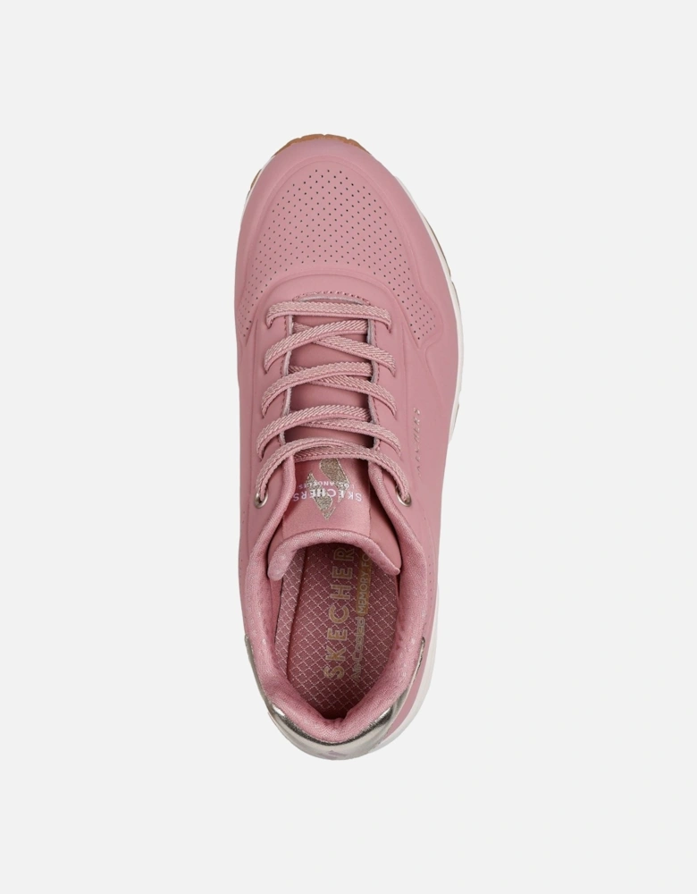 model Uno - Shimmer Away Trainer Female in Rose