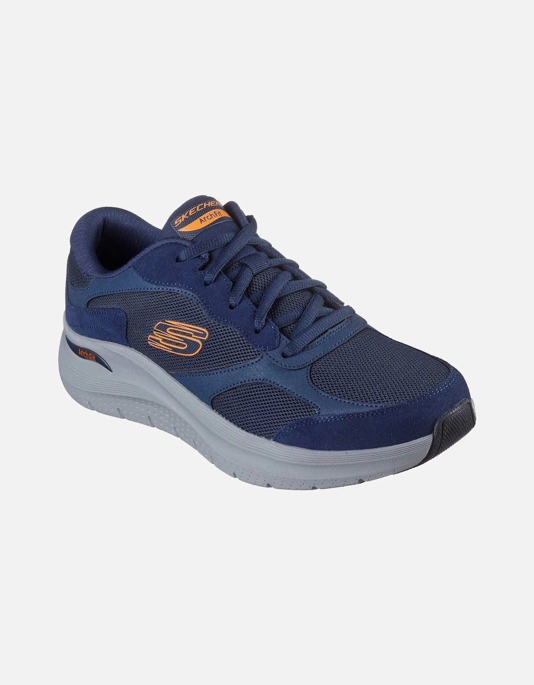 Arch Fit 2.0 The Keep Leather Men's Navy/Orange Trainers, 6 of 5