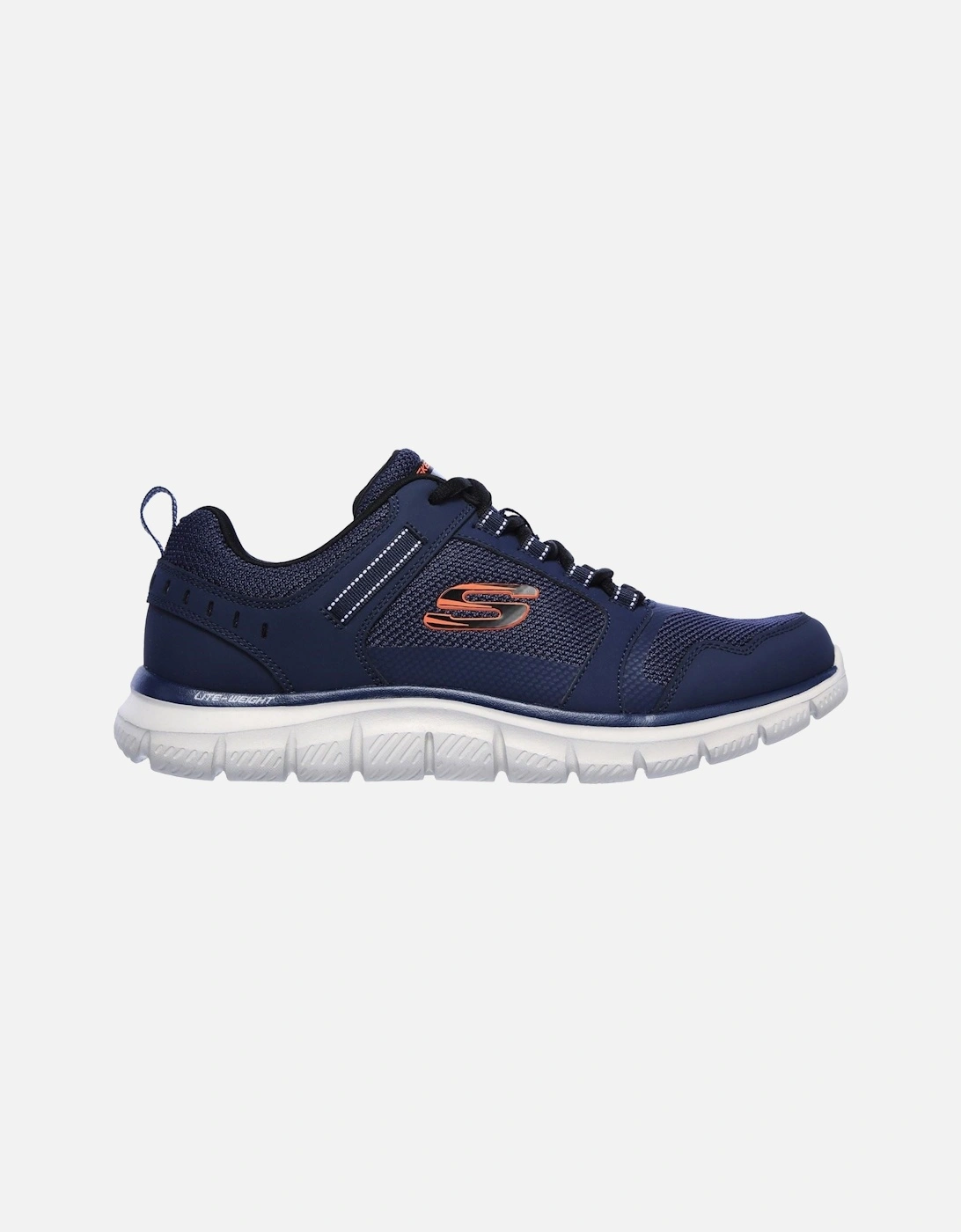 Track Knockhill Leather Men's Navy/Orange Trainers