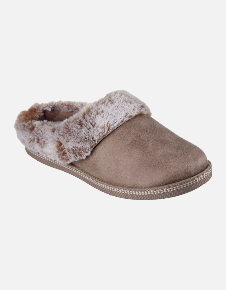 Cozy Campfire Lovely Life Polyester Women's Taupe Slippers