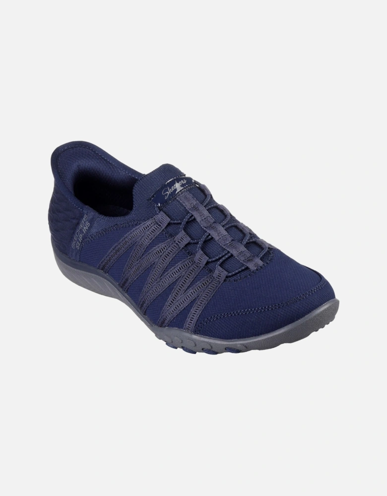 Breathe-Easy - Roll-With-Me Textile Women's Navy Trainers