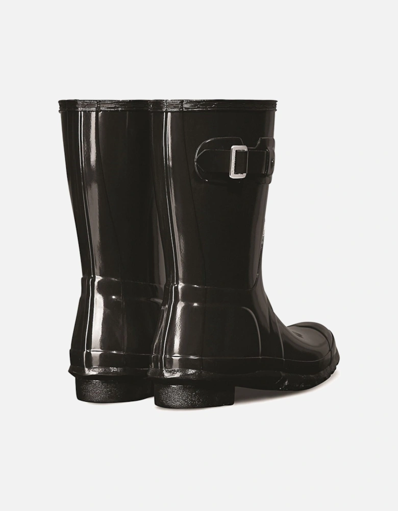 Original Short Gloss Rubber Women's Black Wellington Boots