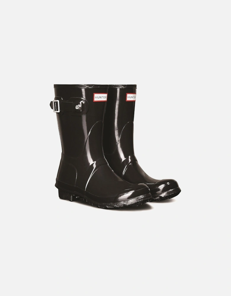 Original Short Gloss Rubber Women's Black Wellington Boots