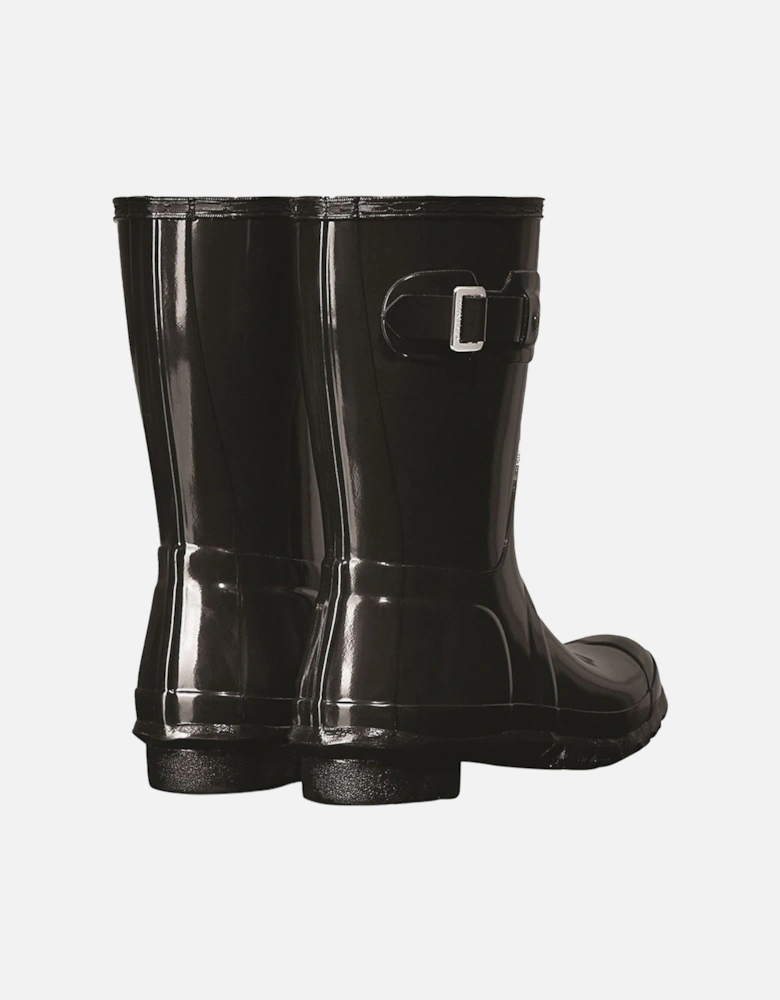 Original Short Gloss Rubber Women's Black Wellington Boots