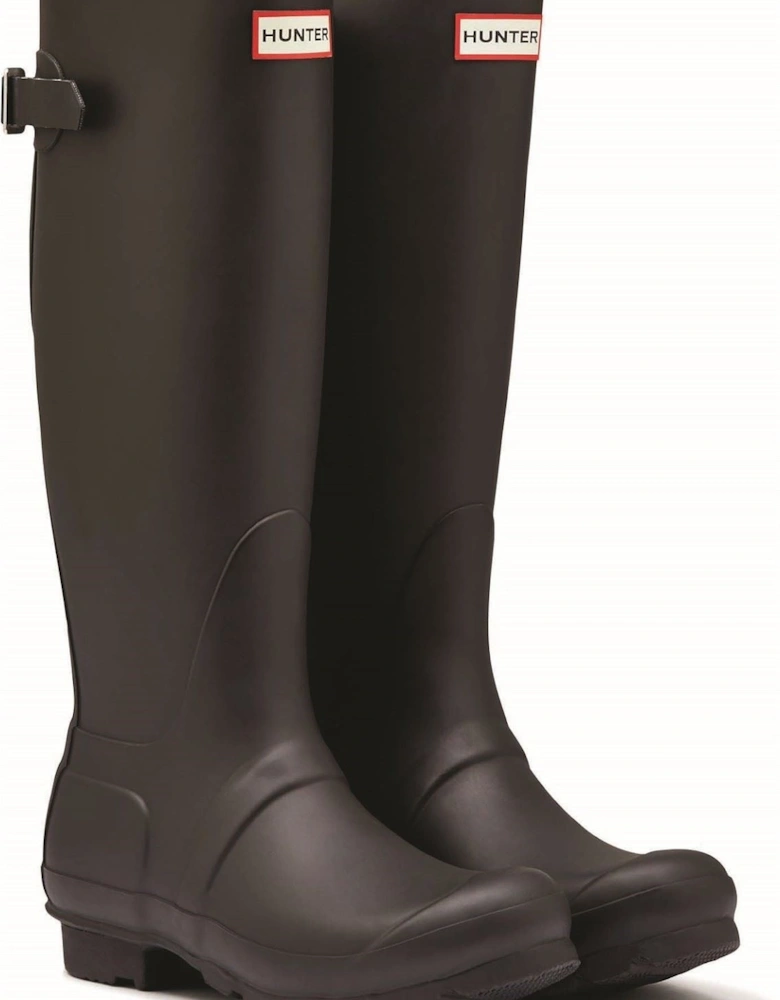 model Original Tall Back Adjustable Wellington Boots Female in Black