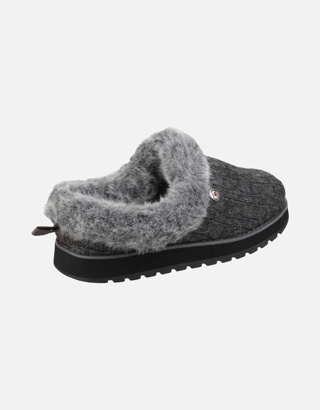 Keepsakes Ice Angel Polyester Women's Charcoal Slippers