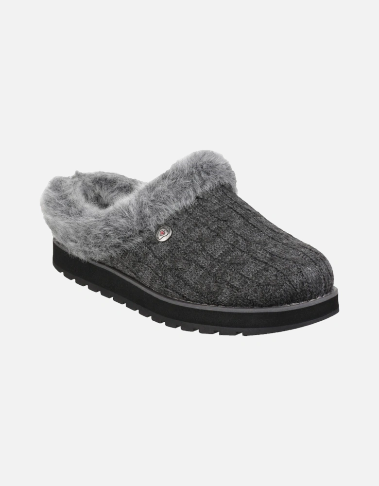 Keepsakes Ice Angel Polyester Women's Charcoal Slippers