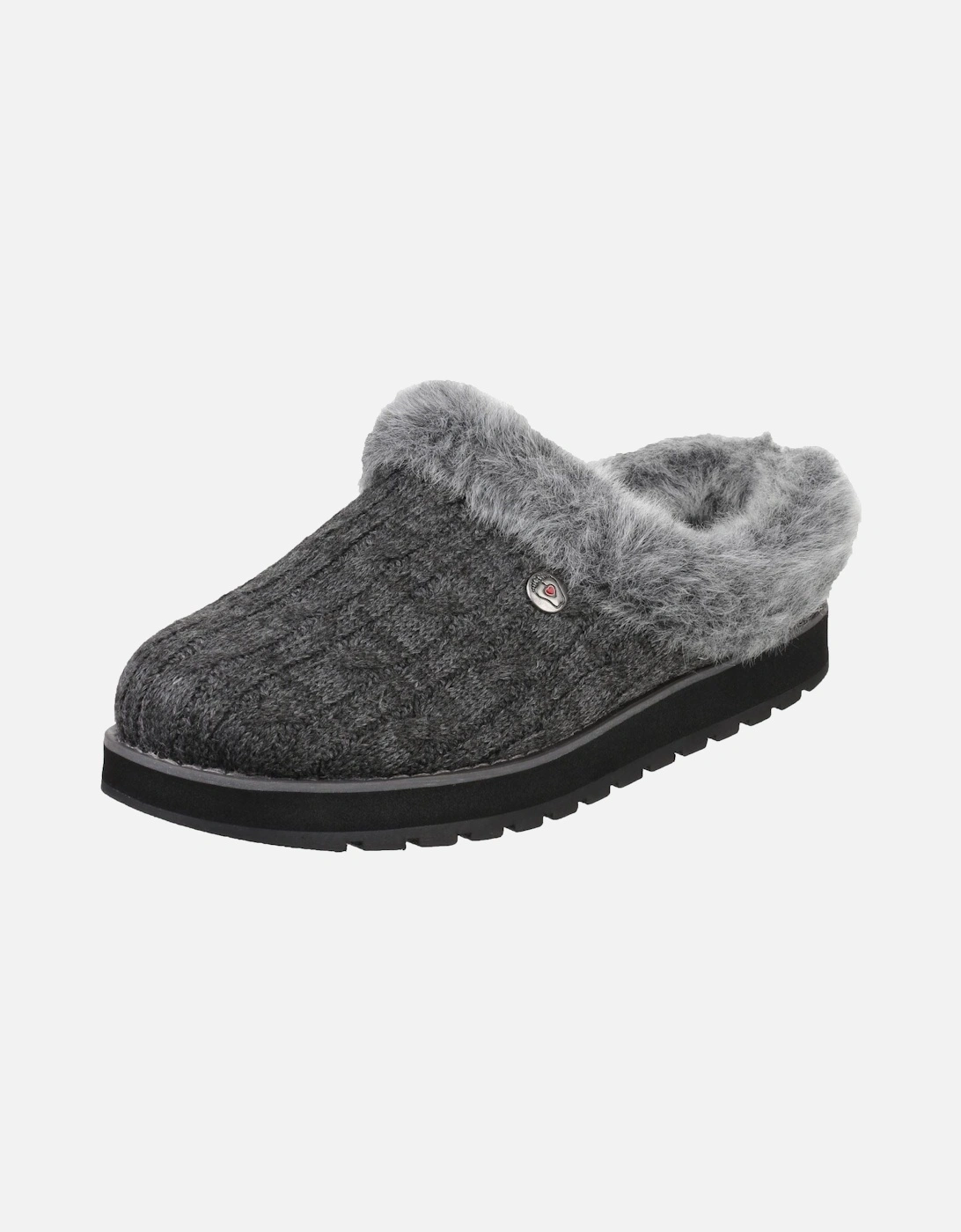 Keepsakes Ice Angel Polyester Women's Charcoal Slippers