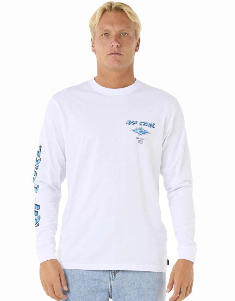 Rip Curl Mens Fade Out Icon Long Sleeve T-Shirt