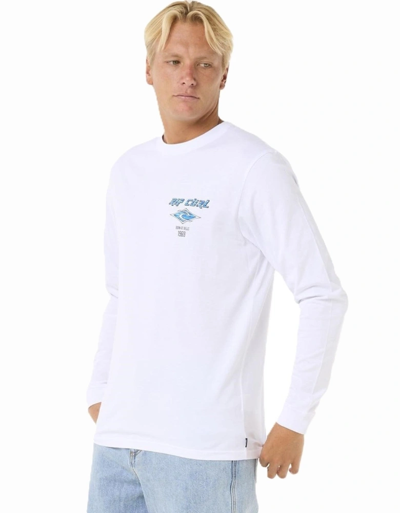 Rip Curl Mens Fade Out Icon Long Sleeve T-Shirt