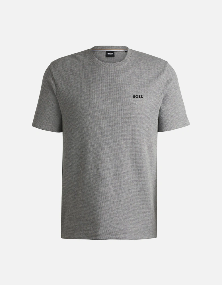 Regular Fit Waffle T-Shirt, Medium Grey