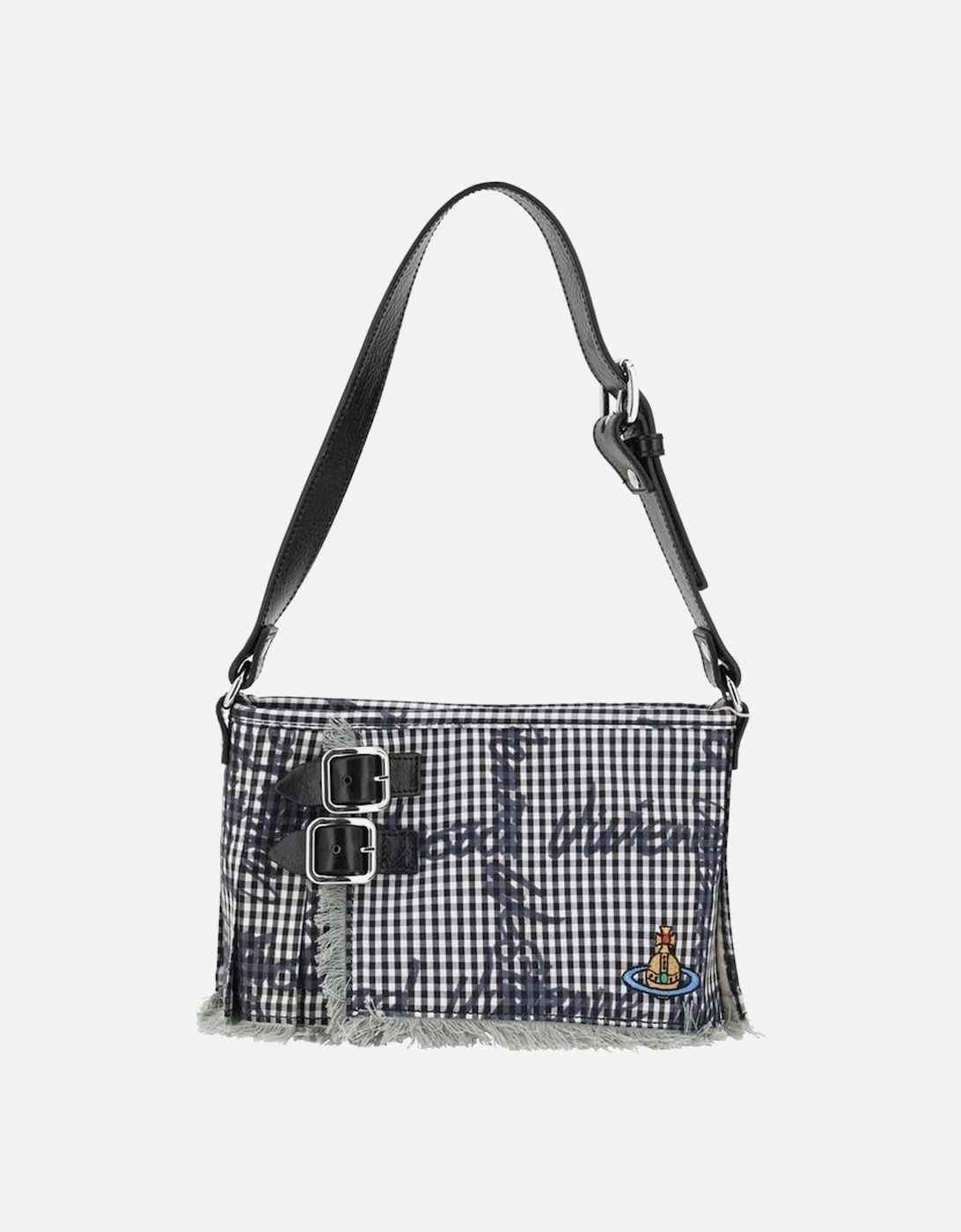 Heather Plaid Shoulder Bag with Embroidered Orb Women - Multicolor, 5 of 4