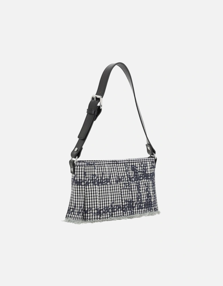 Heather Plaid Shoulder Bag with Embroidered Orb Women - Multicolor