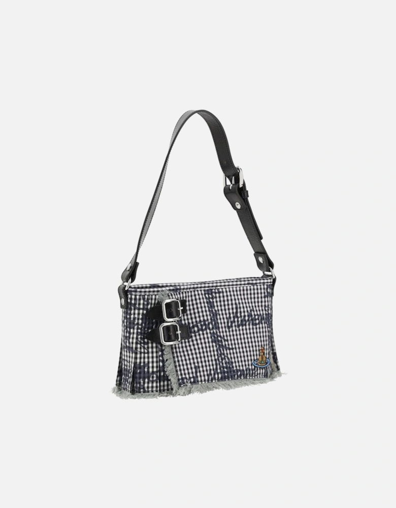 Heather Plaid Shoulder Bag with Embroidered Orb Women - Multicolor