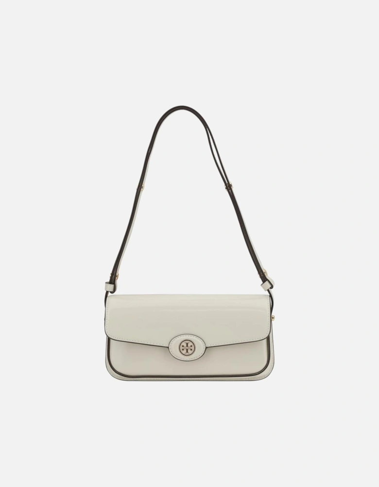 Robinson Leather Shoulder Bag with Adjustable Strap Women - Cream