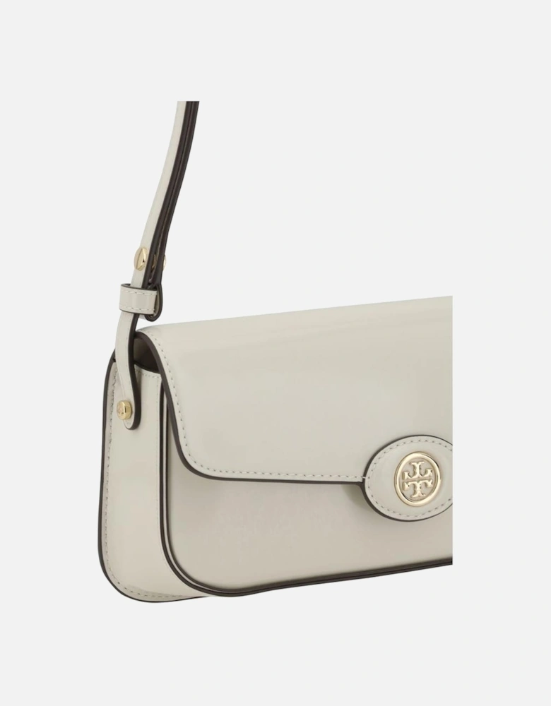 Robinson Leather Shoulder Bag with Adjustable Strap Women - Cream