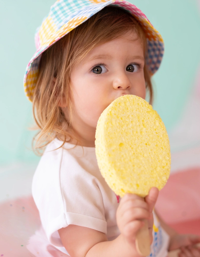 Girls Multi Gingham Patch Sun Hat