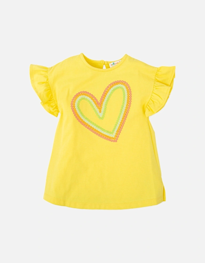 Girls Yellow Heart Dress