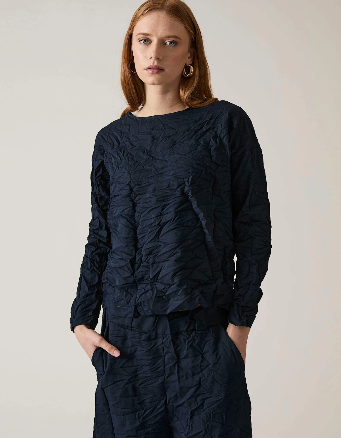 Crinkled Navy Top, 8 of 7