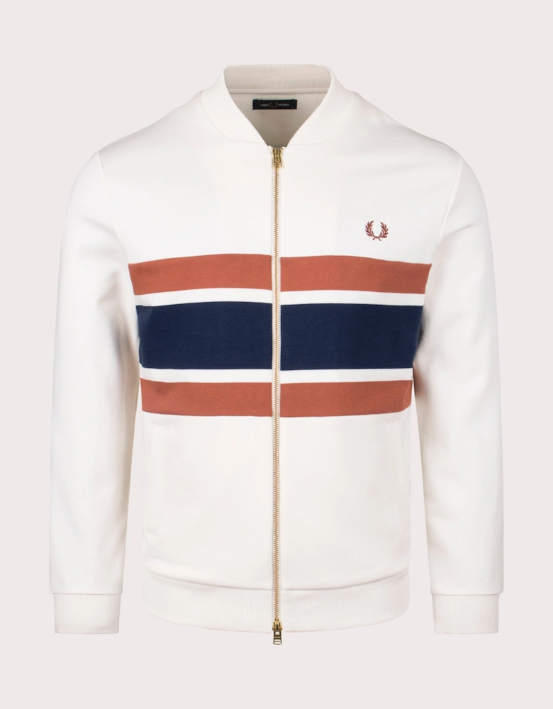 Panelled Zip Through Sweatshirt