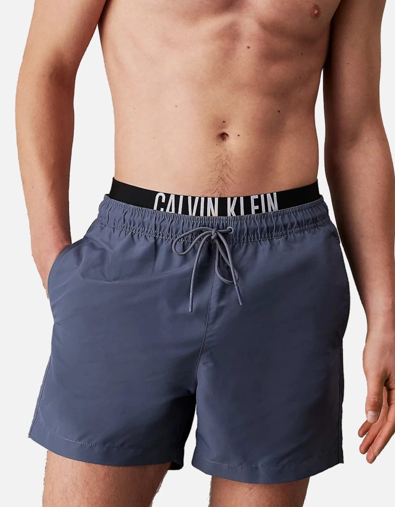 Double Waistband Swim Shorts Grisaille