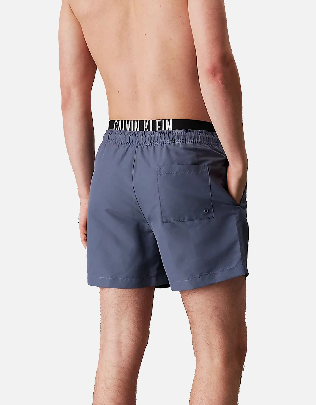 Double Waistband Swim Shorts Grisaille