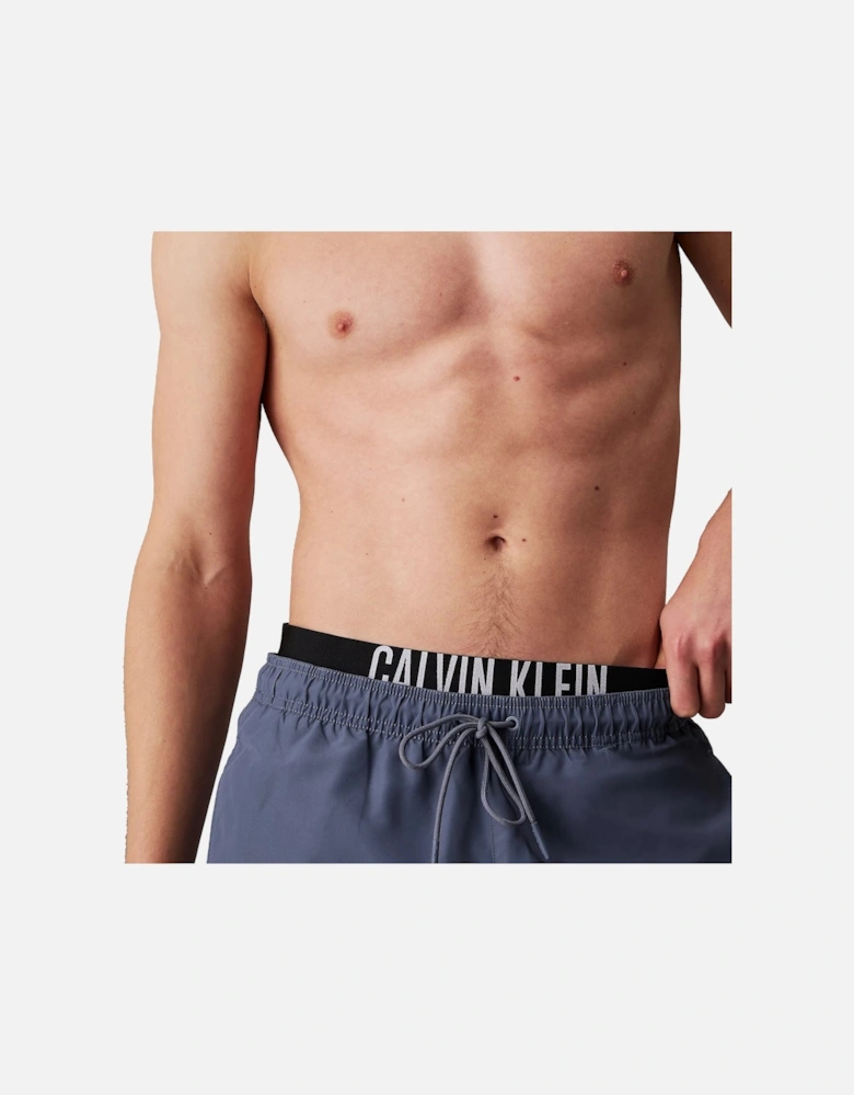 Double Waistband Swim Shorts Grisaille