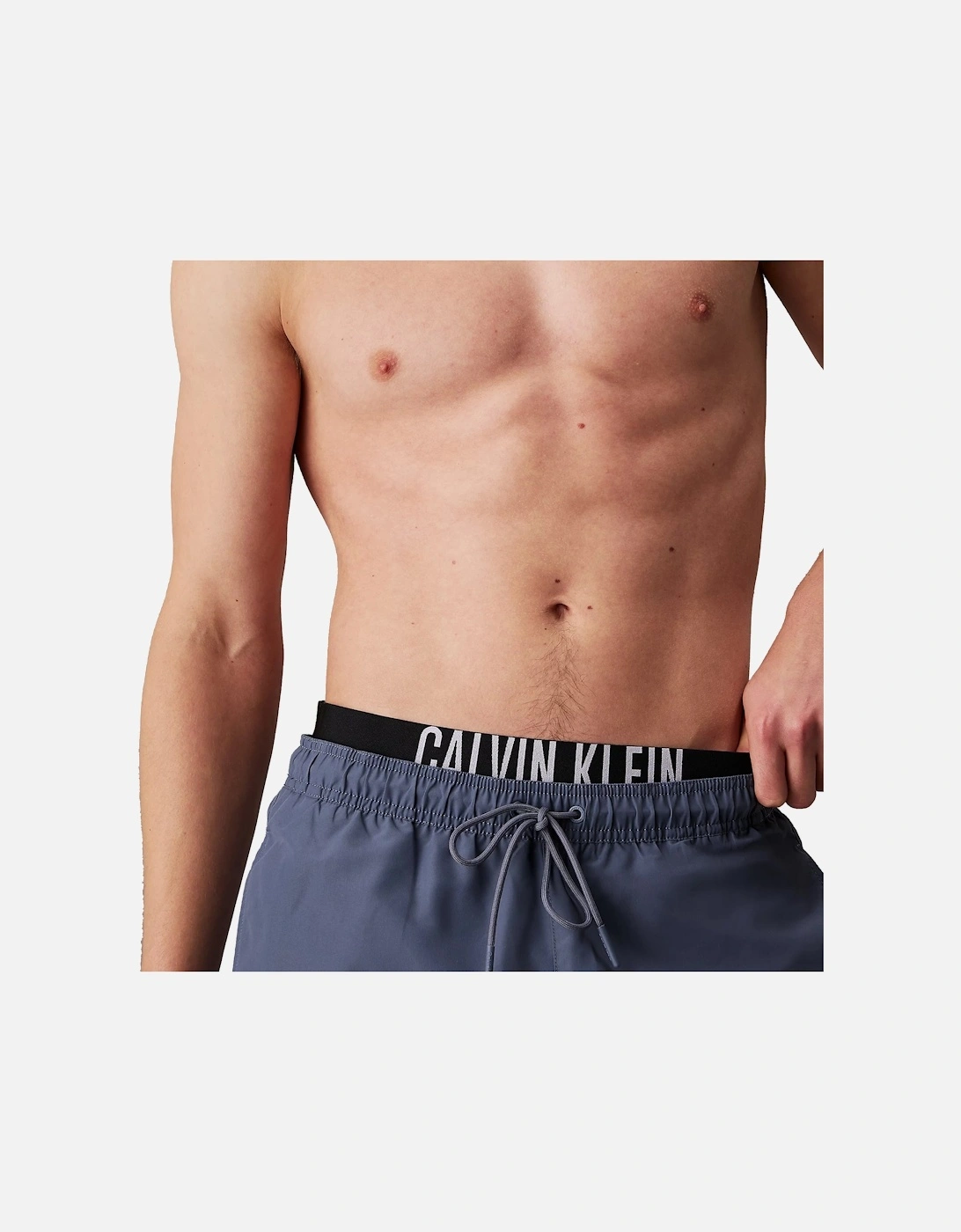 Double Waistband Swim Shorts Grisaille