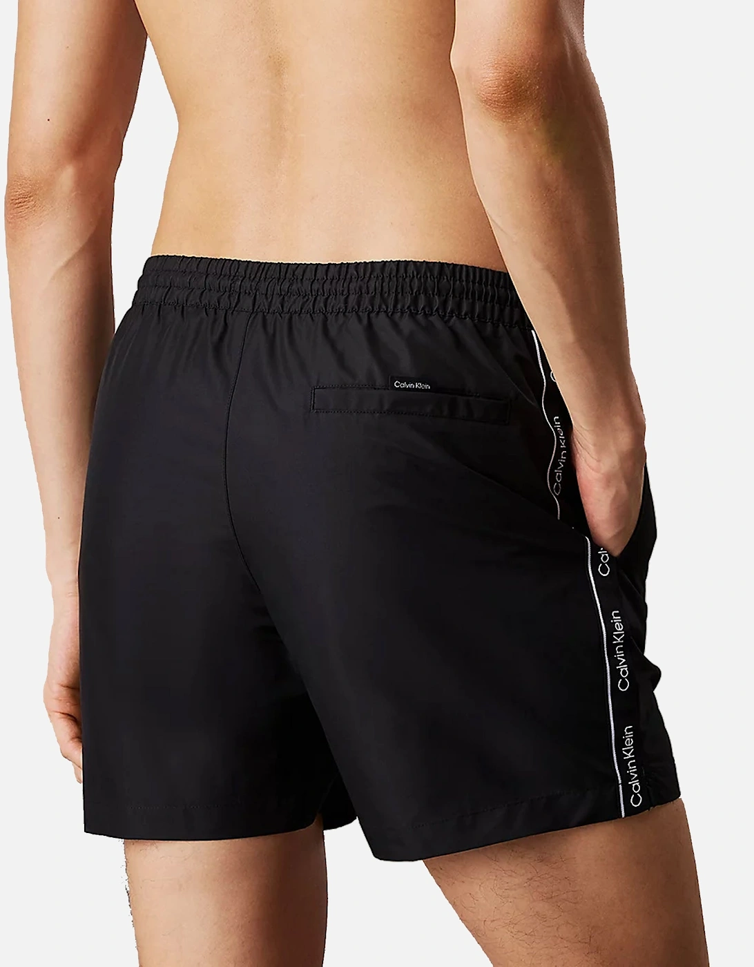 Tape Logo Swim Shorts Black