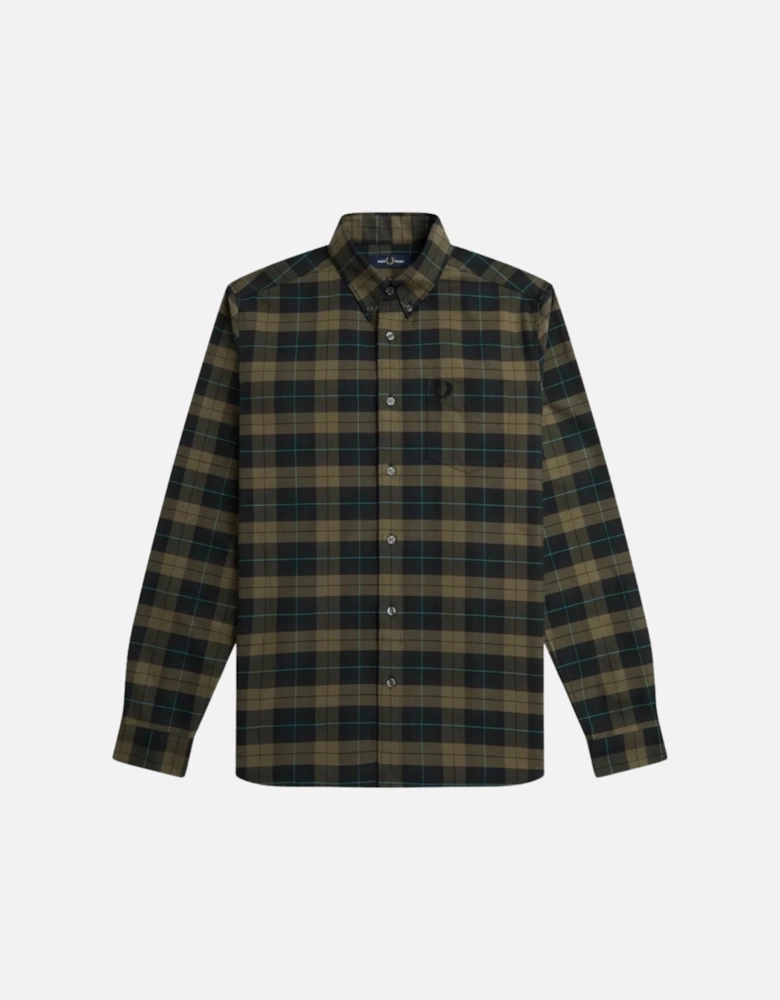 Long Sleeve Night Green Tartan Shirt