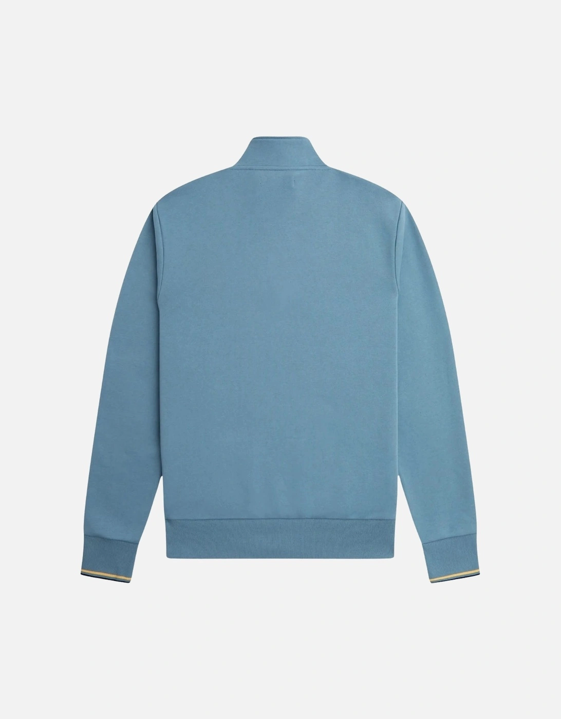 Twin Tipped Sleeve Ash Blue Half Zip Sweatshirt