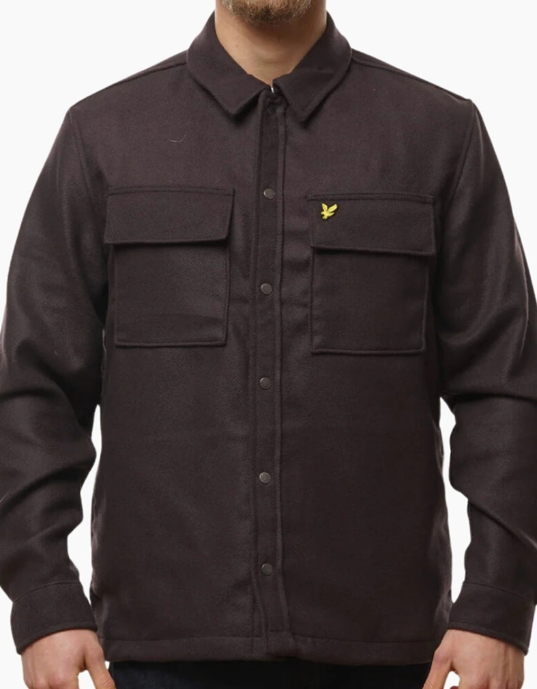Lyle And Scott Men's Brown Lyle & Scott Plain Sedit Overshirt Jacket  38/Regular M