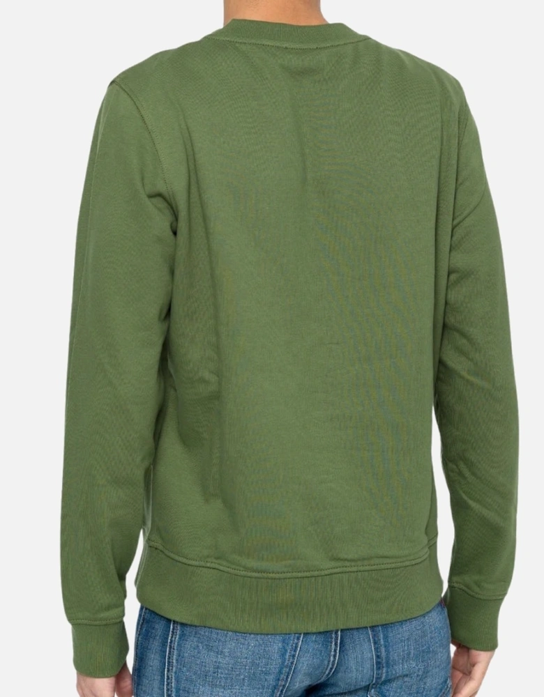 Destroyed Branded Design Green Sweatshirt