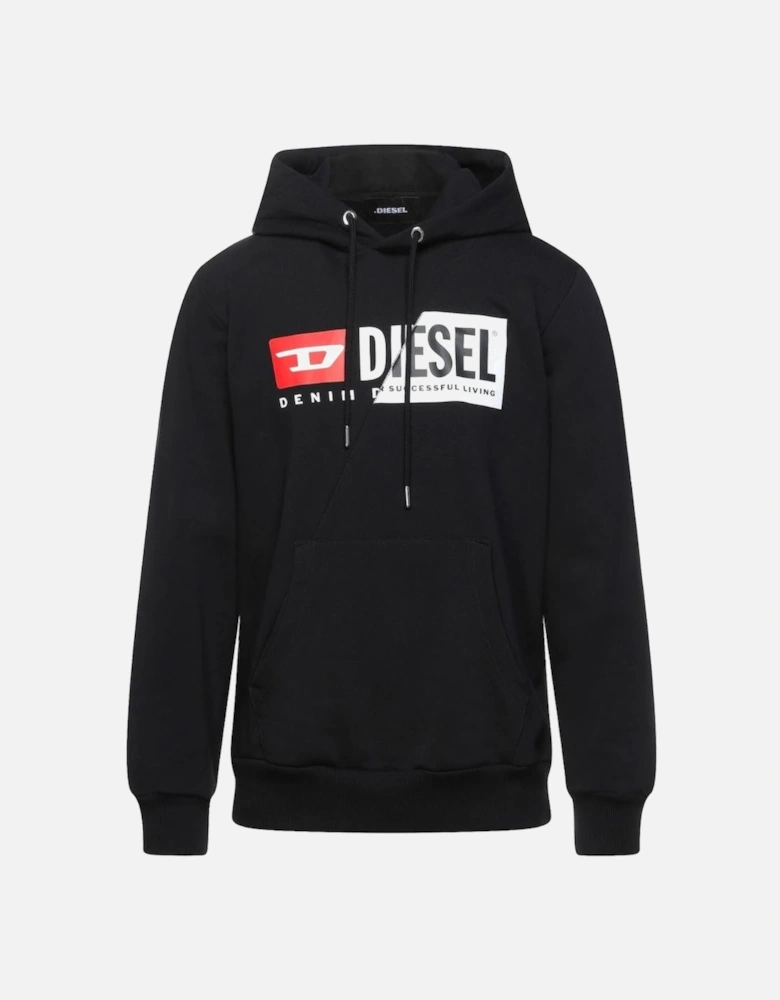 Cut Logo Black Hoodie