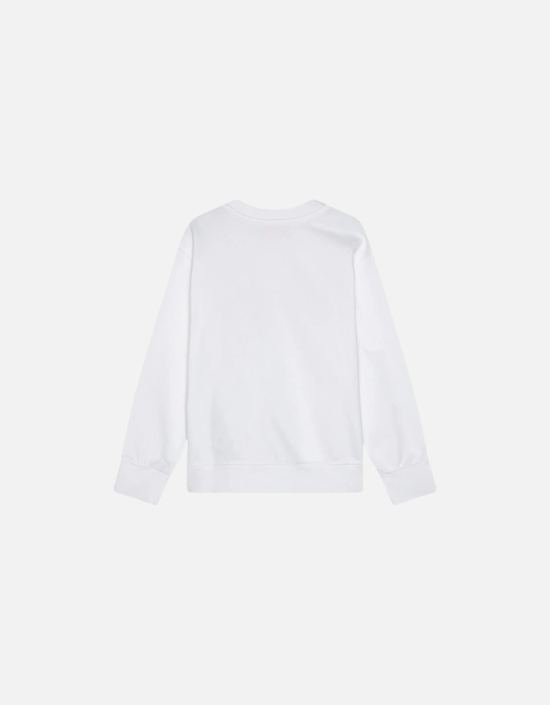 Blurred Logo White Sweatshirt