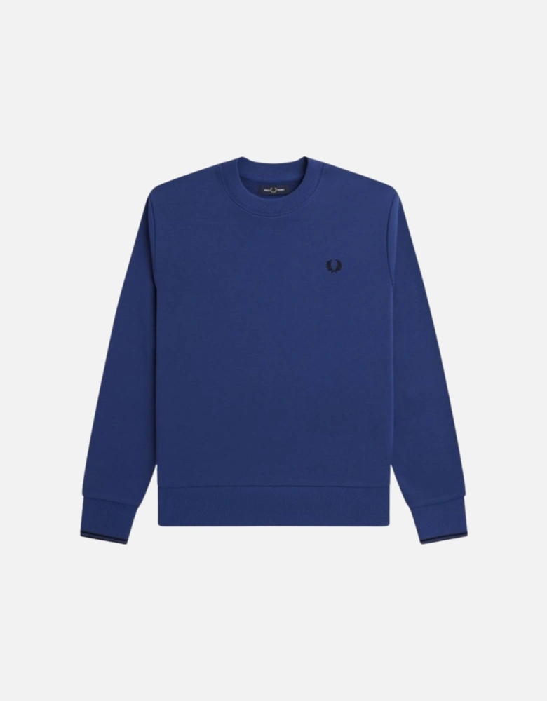 Crew Neck Blue Sweatshirt