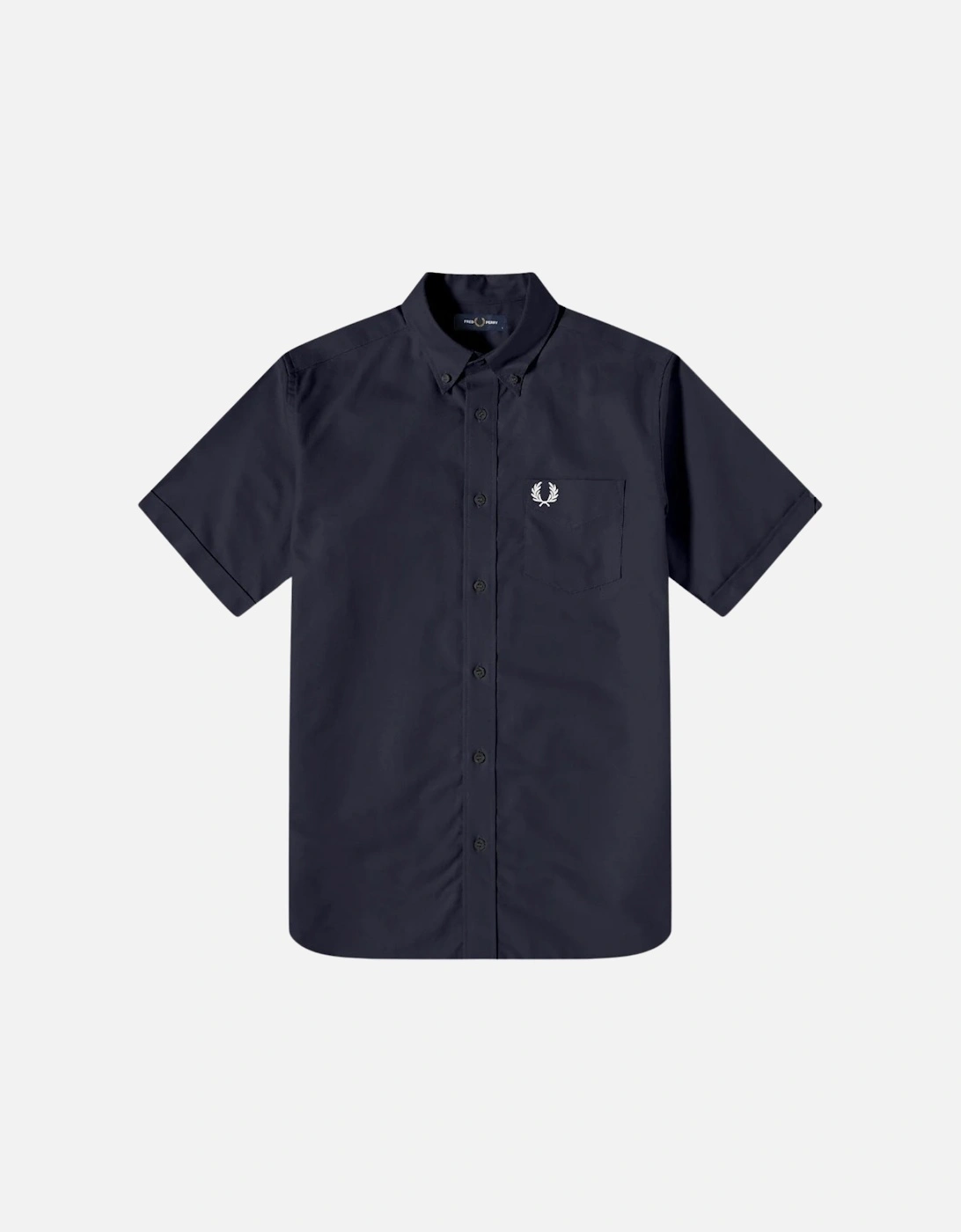 Plain Navy Blue Short Sleeve Oxford Shirt, 2 of 1