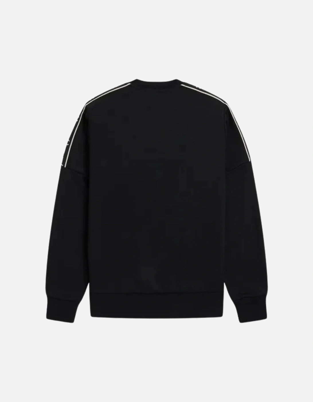 Taped Sleeve Black Sweatshirt