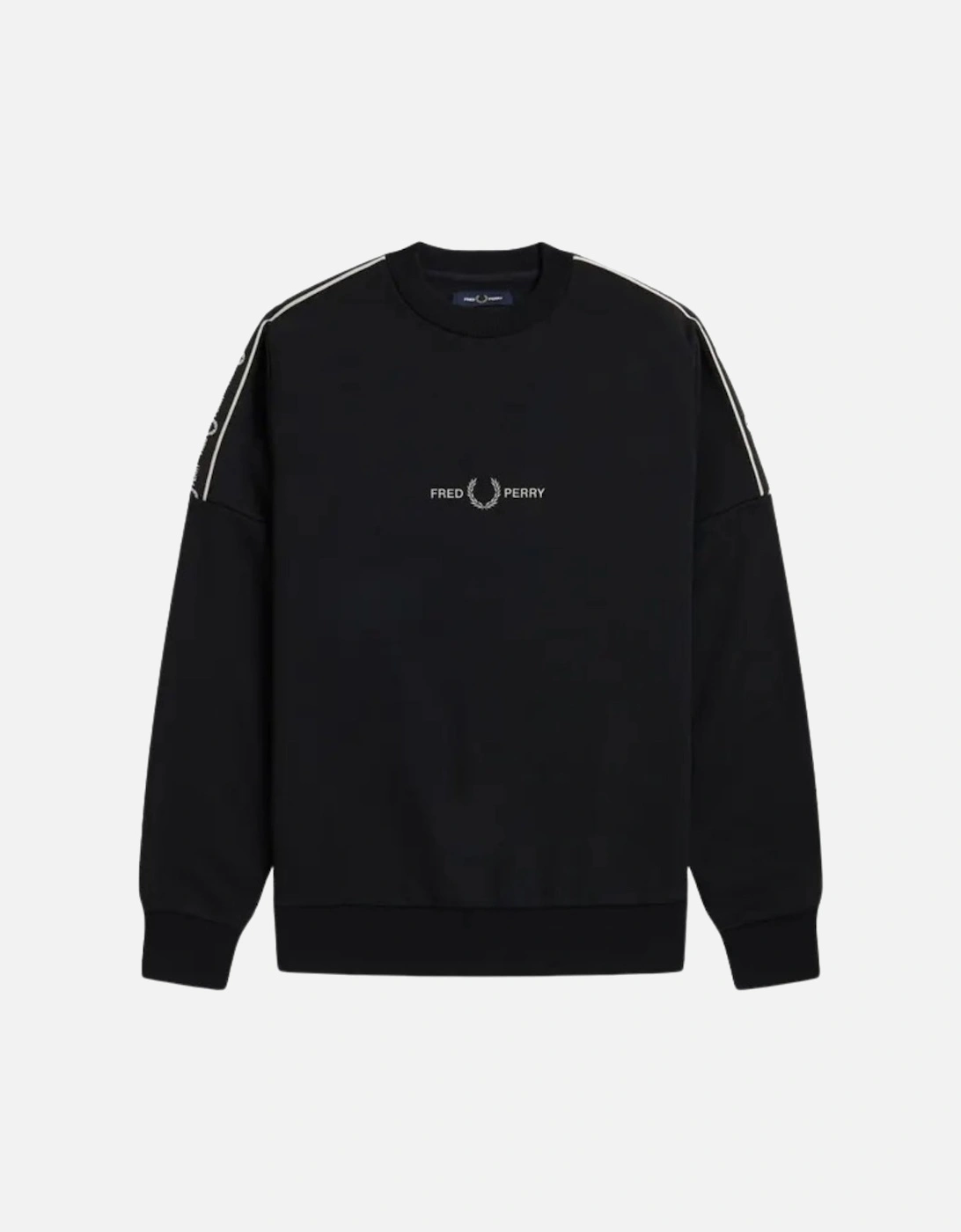 Taped Sleeve Black Sweatshirt, 4 of 3