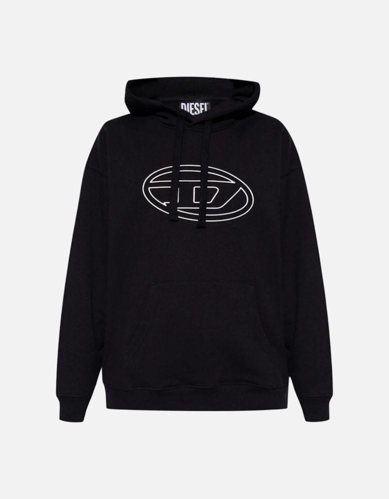 Iconic Oval D Logo Black Hoodie