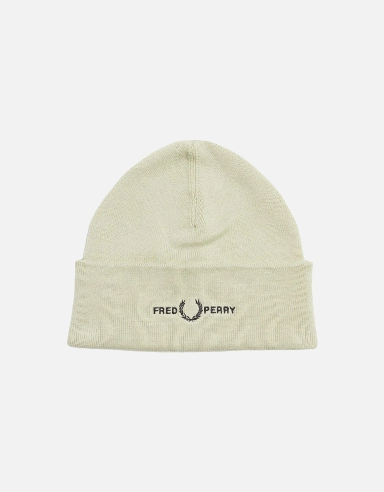 Graphic Logo Light Oyster Cream Beanie