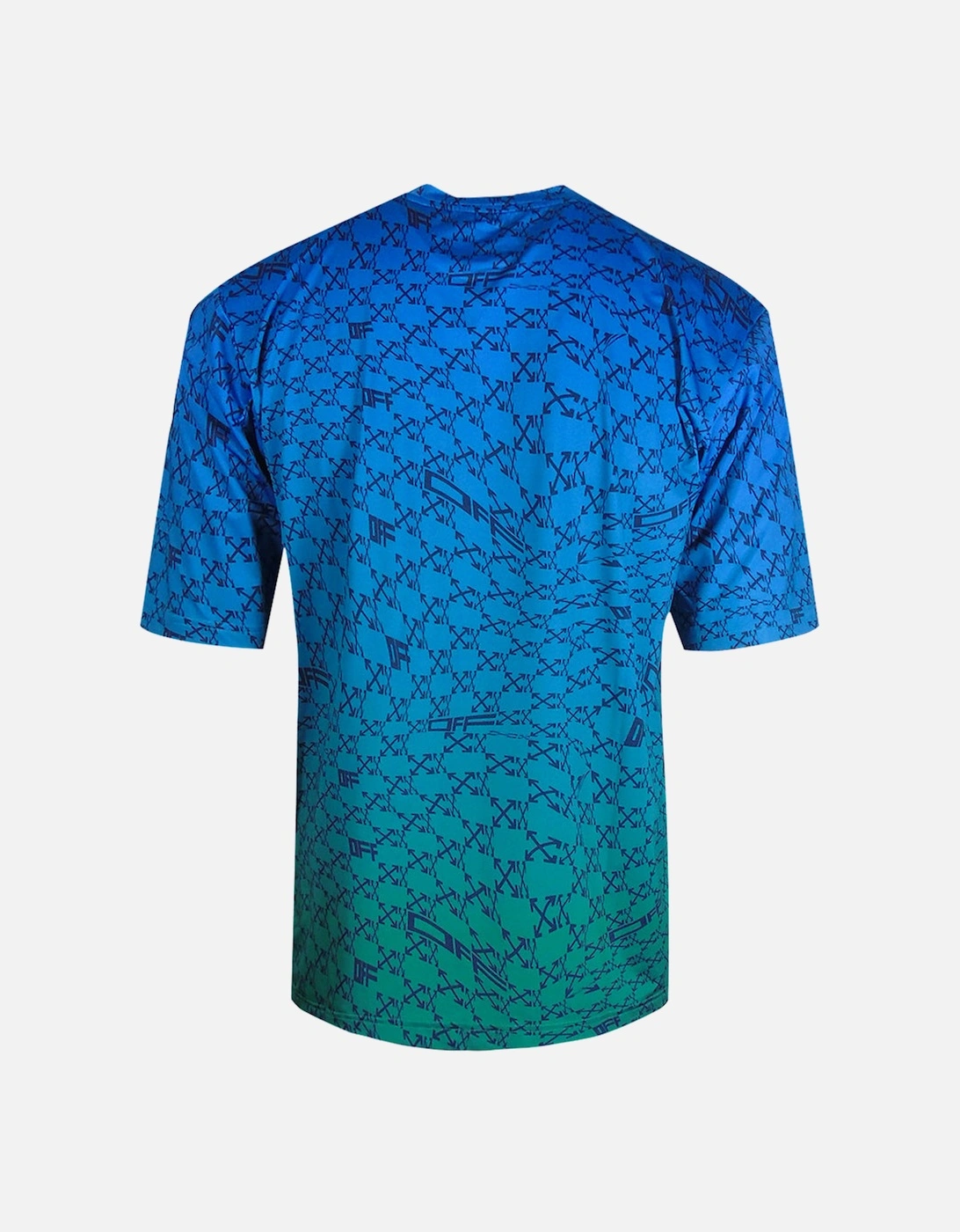 All-Over Peacock Blue Sports T-Shirt