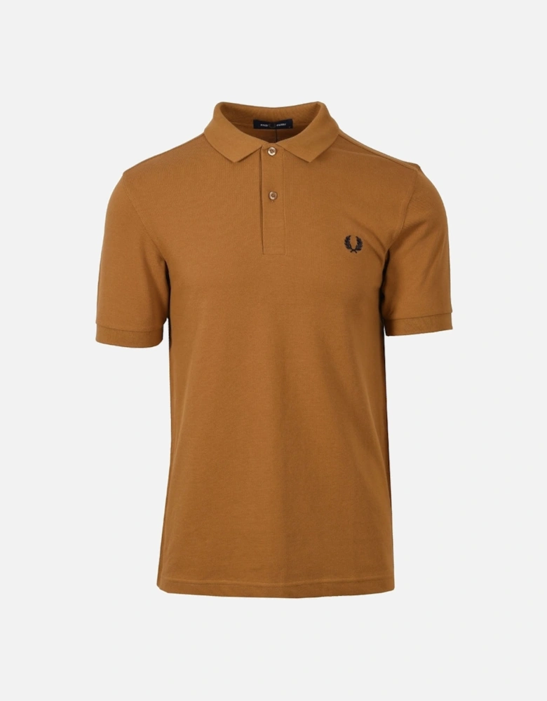 Plain Dark Camel Brown Polo Shirt