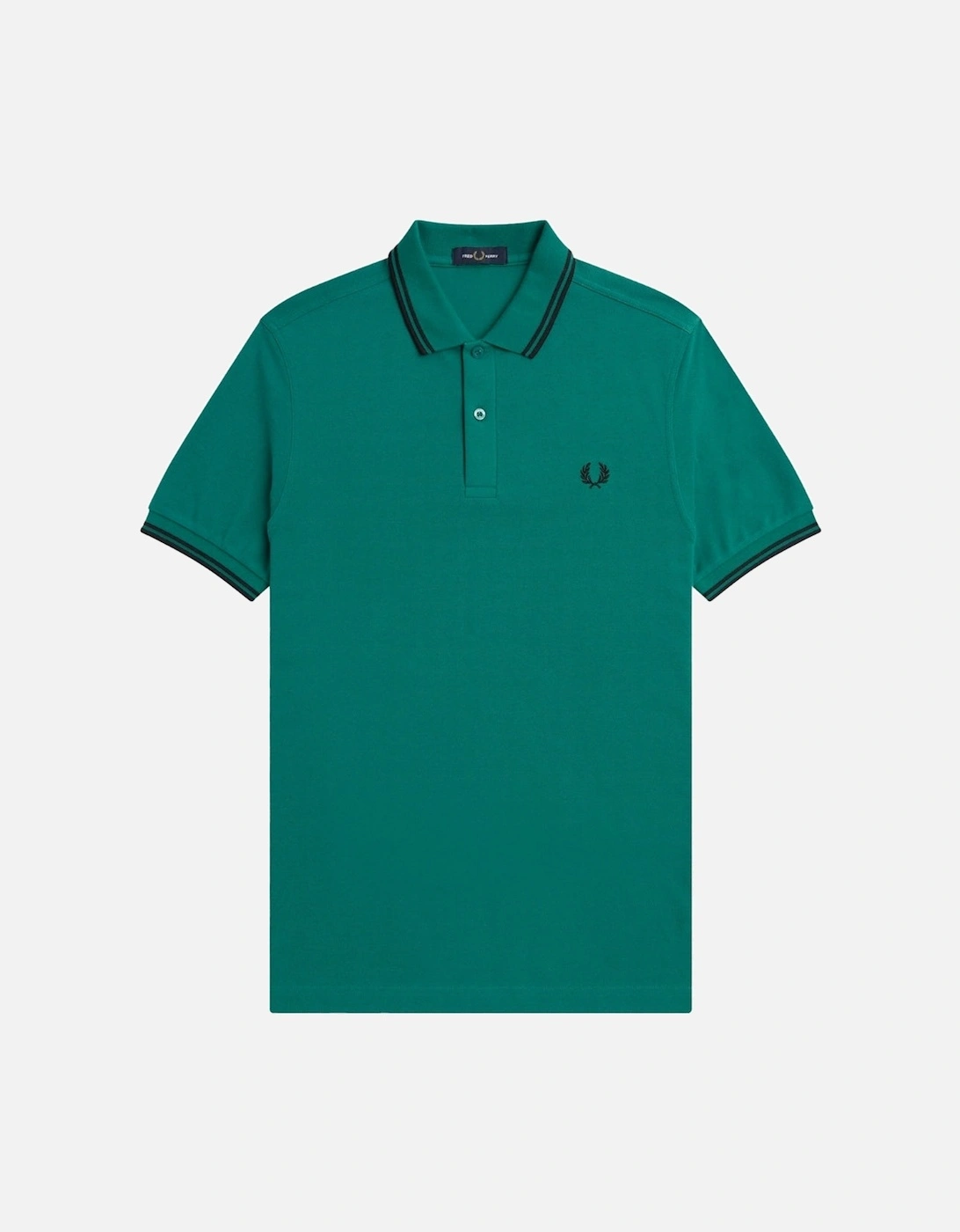 Black Twin Tipped Collar Mint Green Polo Shirt, 3 of 2