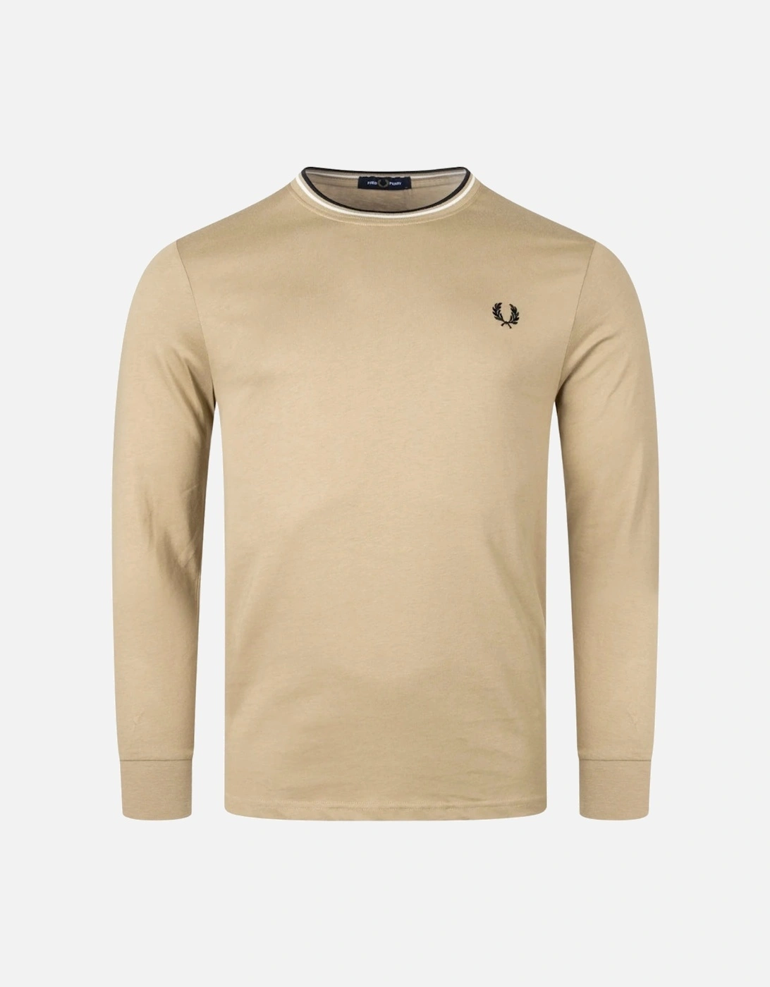 Twin Tipped Long Sleeve Light Brown T-Shirt, 3 of 2