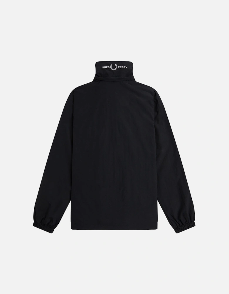 Patch Pocket Zip Closure Black Jacket