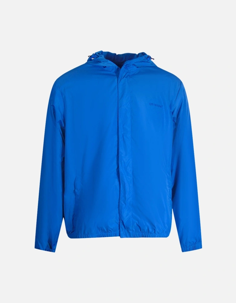 Diag Tab Peacock Blue Windbreaker Jacket