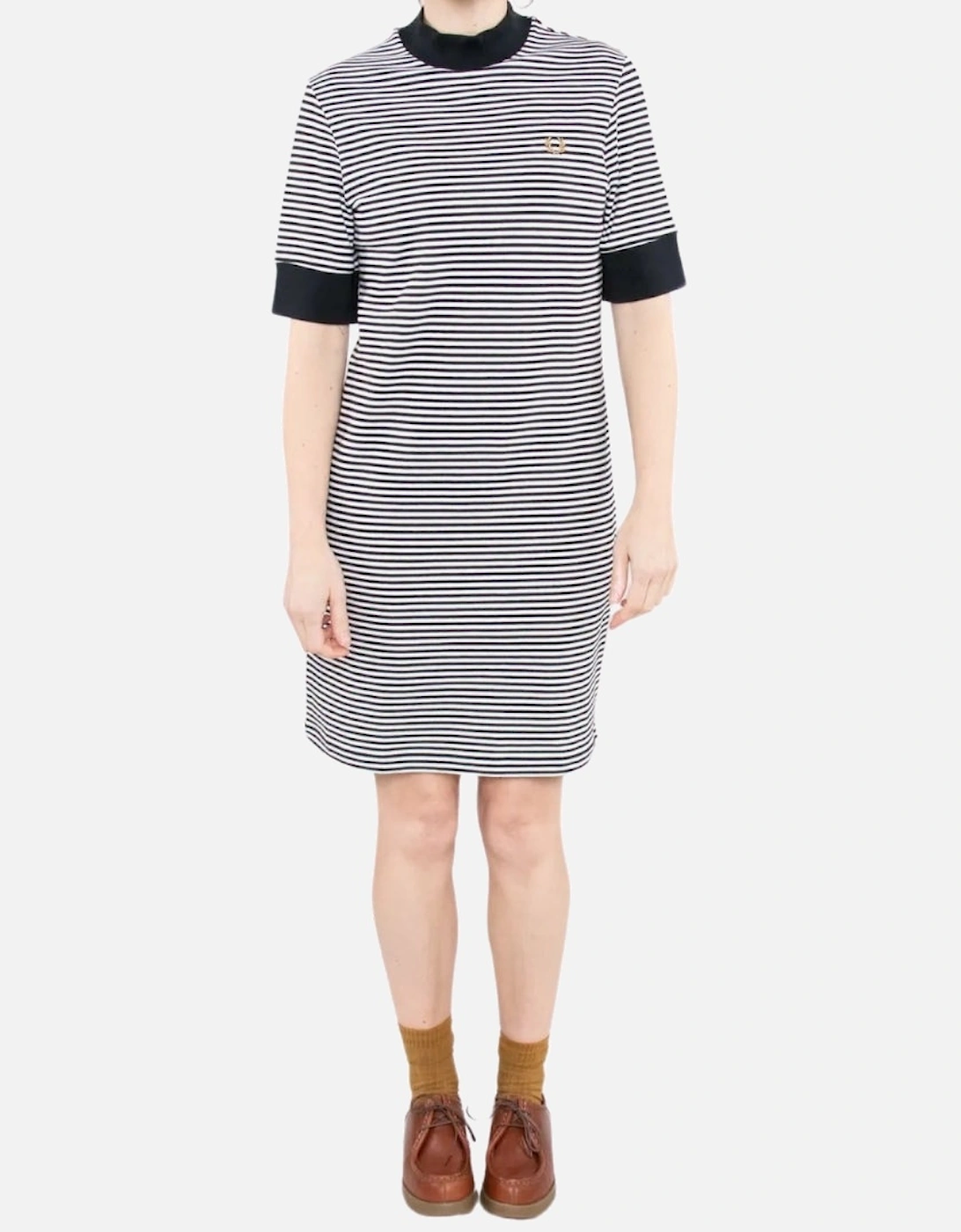 Navy Blue Stripped Snow White Dress